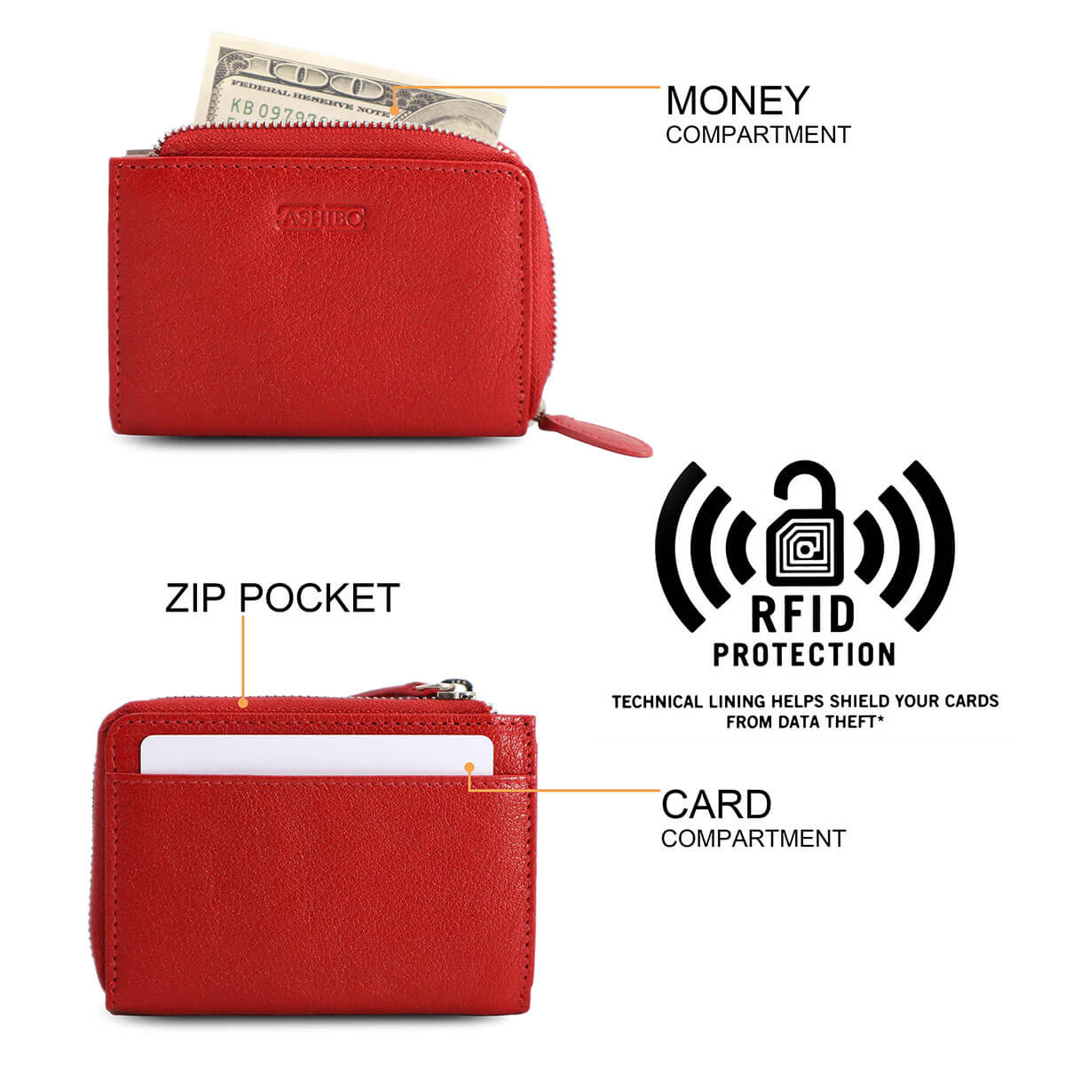 Sleek Coin Pouch Red