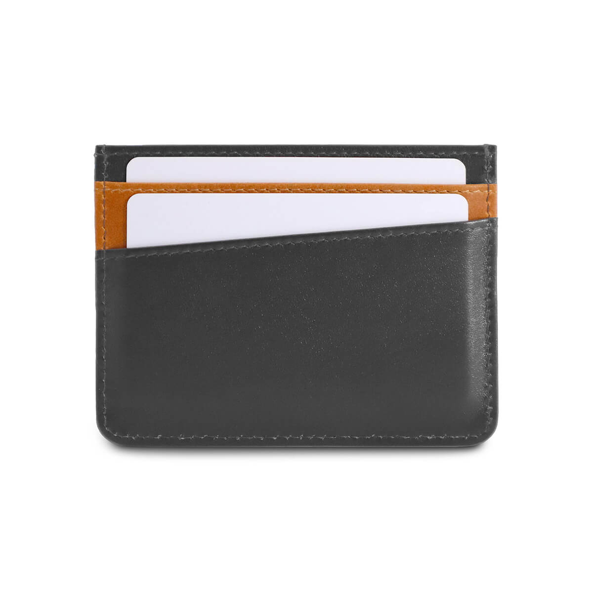 Handcrafted Card Holder Black Tan