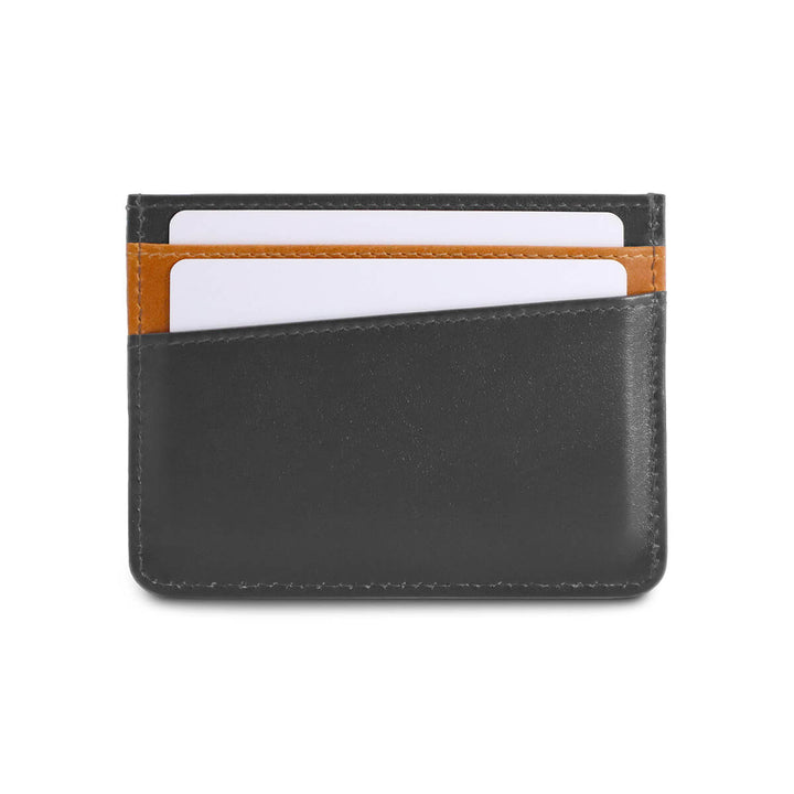 Handcrafted Card Holder Black Tan