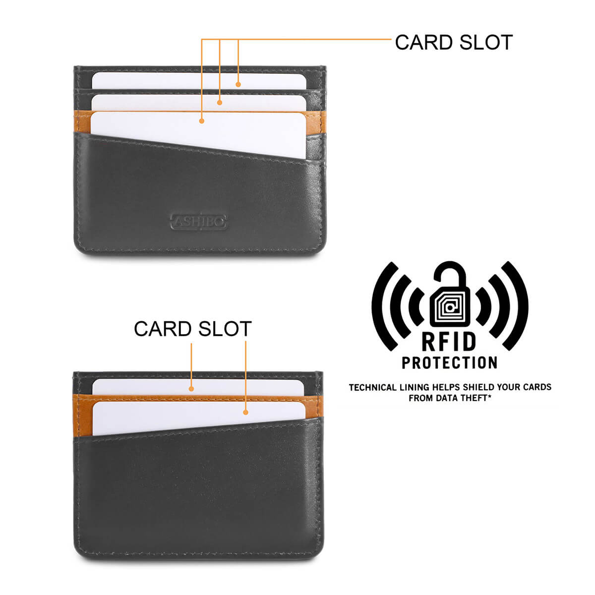 Handcrafted Card Holder Black Tan