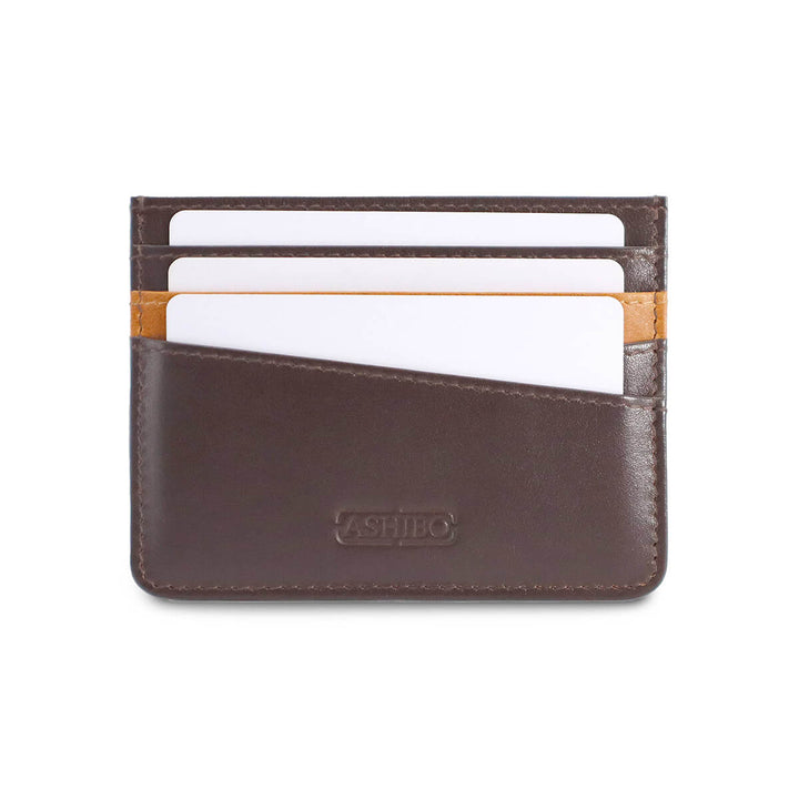Handcrafted Card Holder Brown Tan