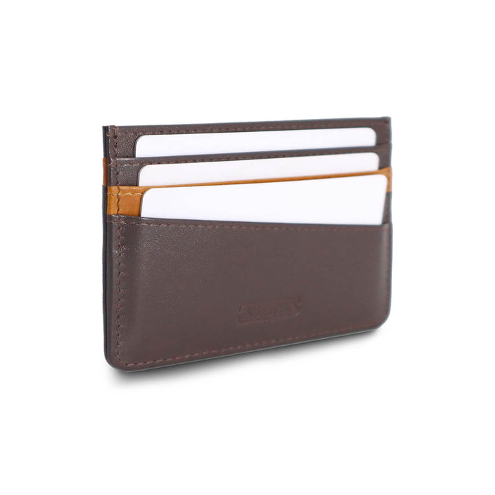 Handcrafted Card Holder Brown Tan