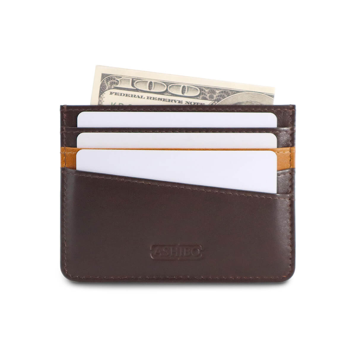 Handcrafted Card Holder Brown Tan
