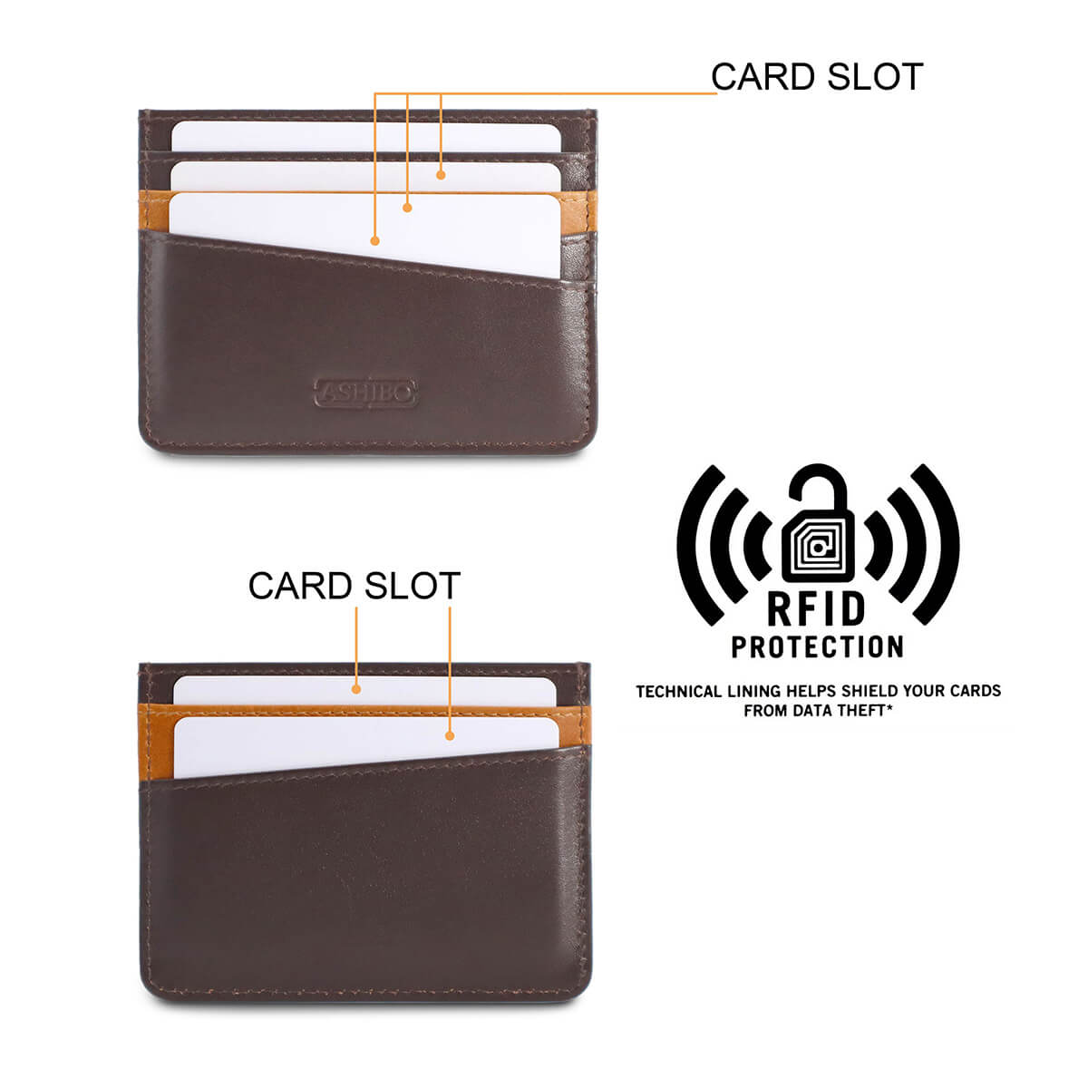 Handcrafted Card Holder Brown Tan