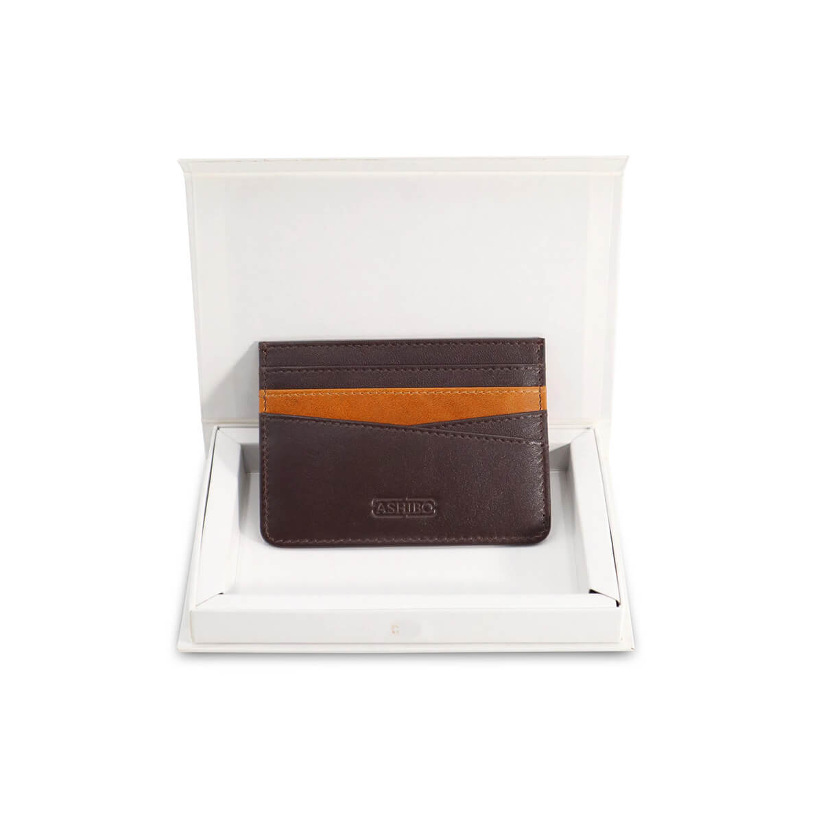 Handcrafted Card Holder Brown Tan
