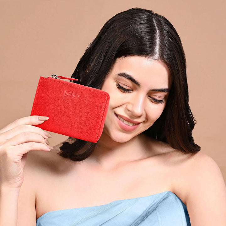 Sleek Coin Pouch Red