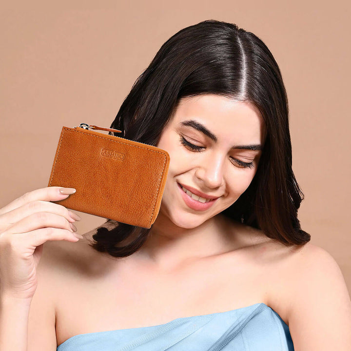 Sleek Coin Pouch Tan