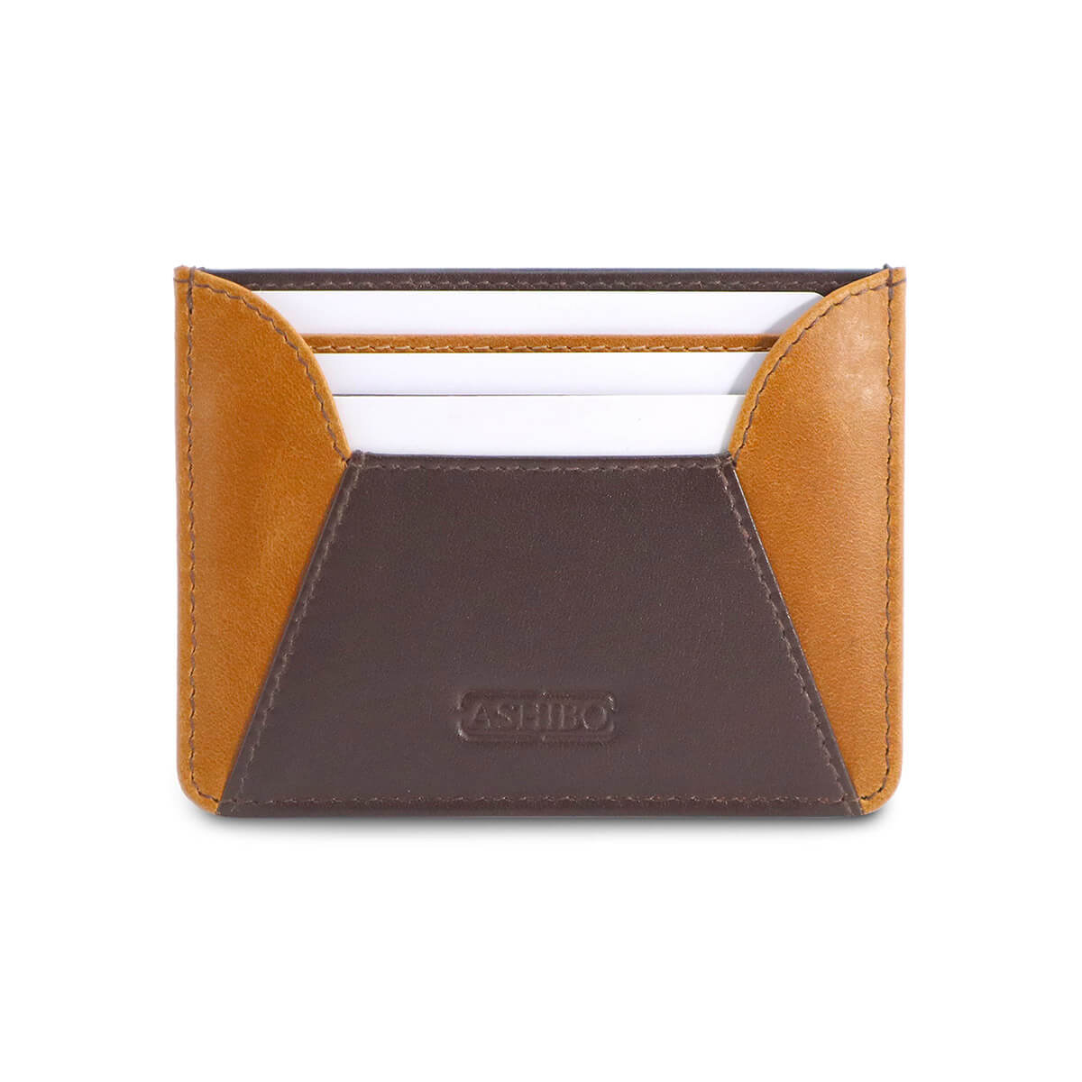 Handcrafted Card Holder Brown Tan