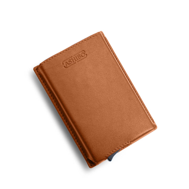 Metal Card Case Tan