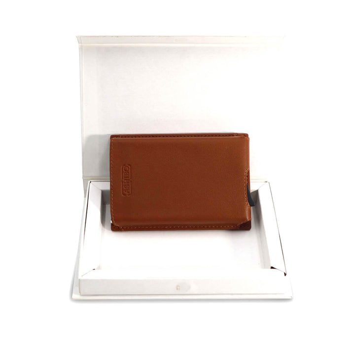 Metal Card Case Tan