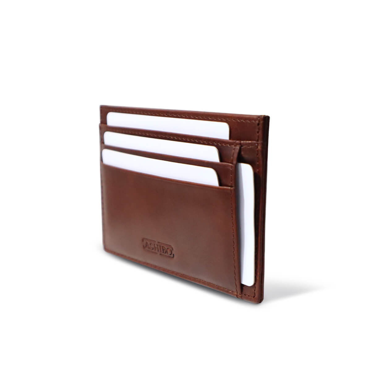 Handcrafted Card Holder Brown