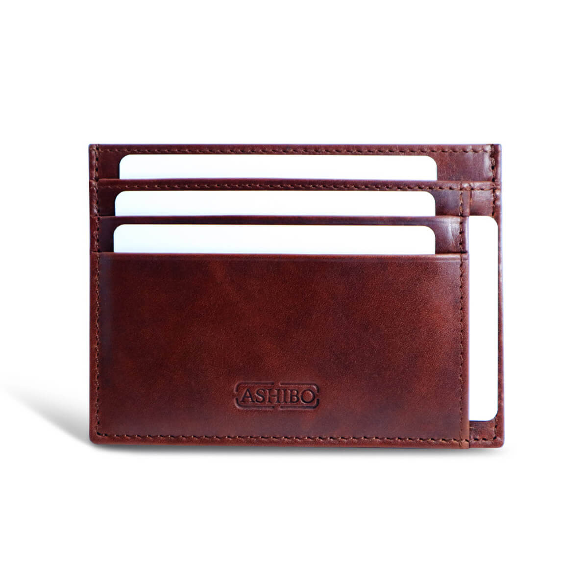 Handcrafted Card Holder Brown