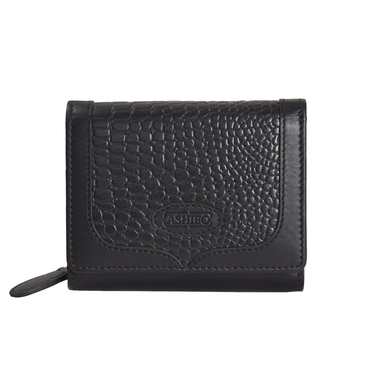 Croco Clutch Wallet Black