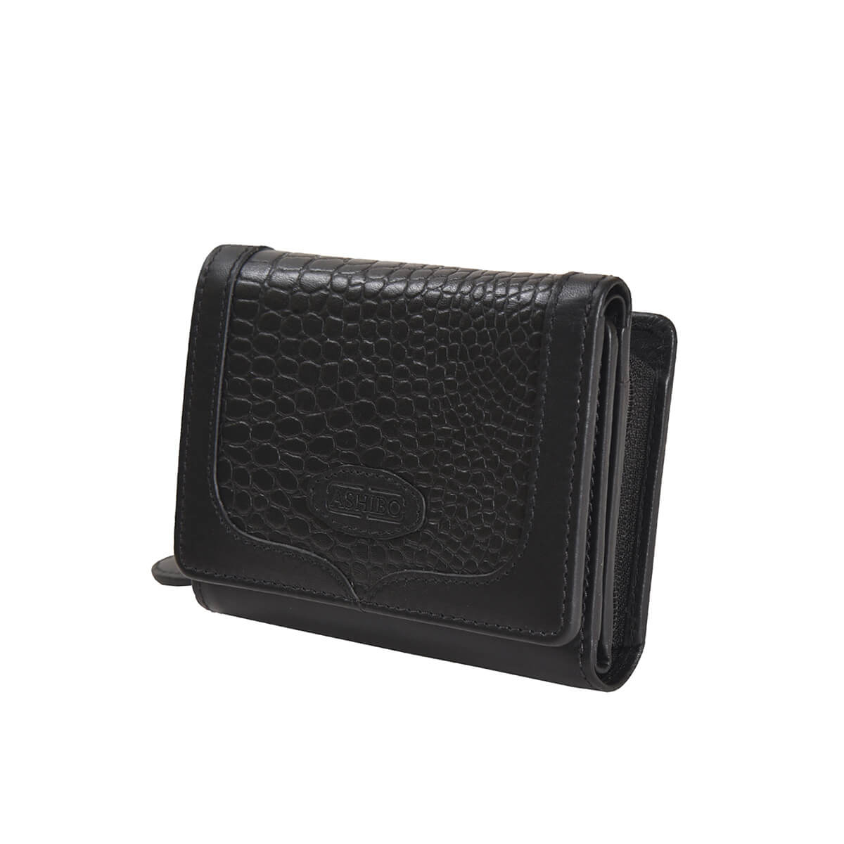 Croco Clutch Wallet Black